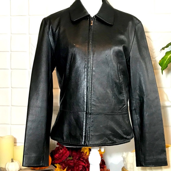 Wilsons Leather Jackets & Blazers - Wilson's Leather Black Leather Coat